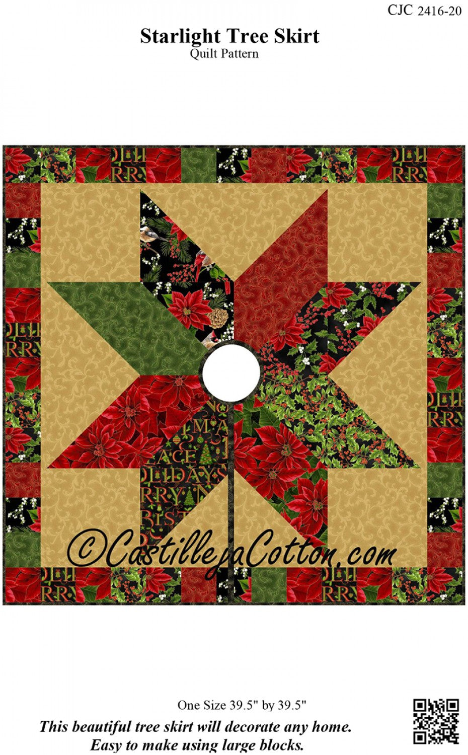 Starlight Tree Skirt Quilt Pattern