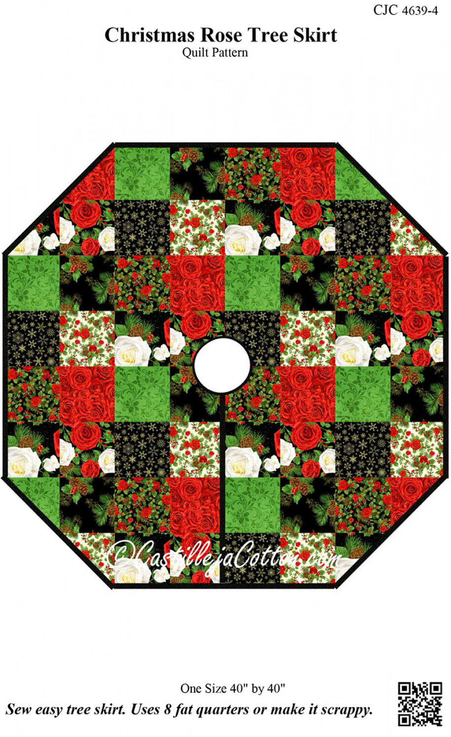 Christmas Rose Tree Skirt Pattern