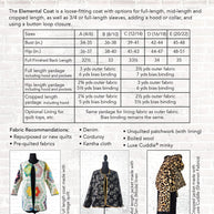 Elemental Coat Sewing Pattern