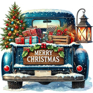 Christmas Trucks Fabric Panel 15