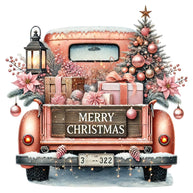 Christmas Trucks Fabric Panel 23