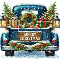 Christmas Trucks Fabric Panel 9