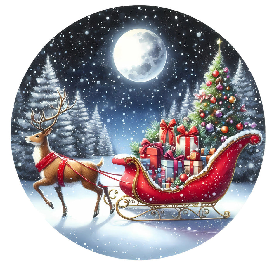 Christmas Winter Scene 18 Fabric Panel