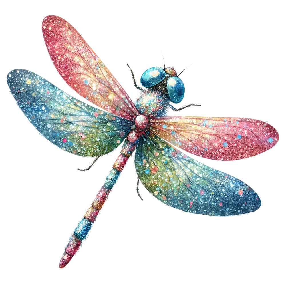 Colorful Dragonfly Fabric Panel 2