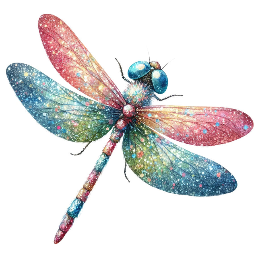 Colorful Dragonfly Fabric Panel 2