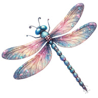 Colorful Dragonfly Fabric Panel 4