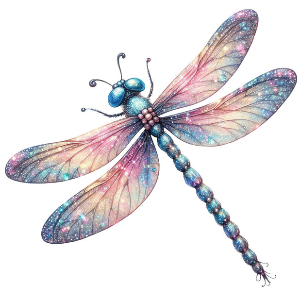 Colorful Dragonfly Fabric Panel 4