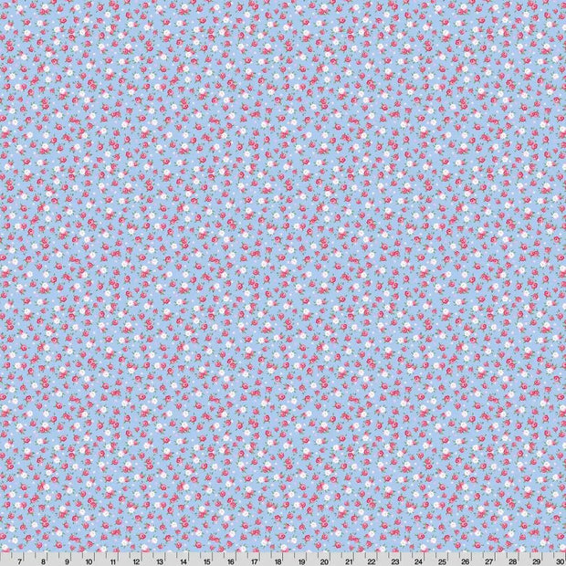 Cottage Rose Lane Kensington Quilting Cuddle Blue Bonnet Fabric per yard