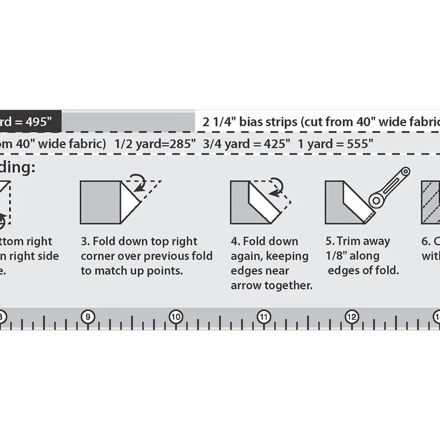 Creative Grids Bias Binding Simplified Quilt Ruler