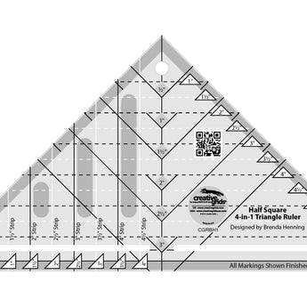 Creative Grids Half-Square 4-in-1 Triangle Quilt Ruler