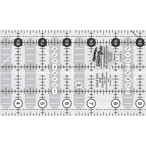 Creative Grids Quick Trim Ruler 3-1/2in X 12-1/2in Rectangle
