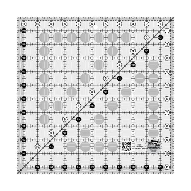 Creative Grids Quilt Ruler 11-1/2in x 11-1/2in