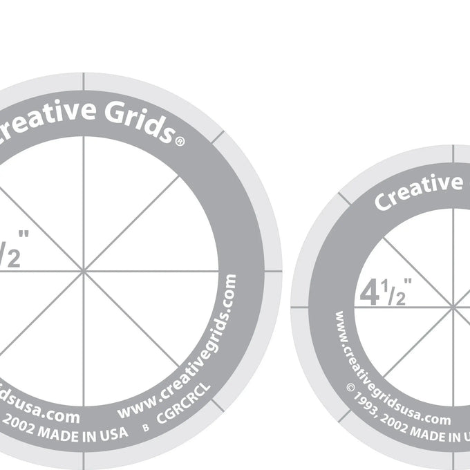 Creative Grids Quilt Ruler Circles (5 Discs with Grips) Quilt Ruler
