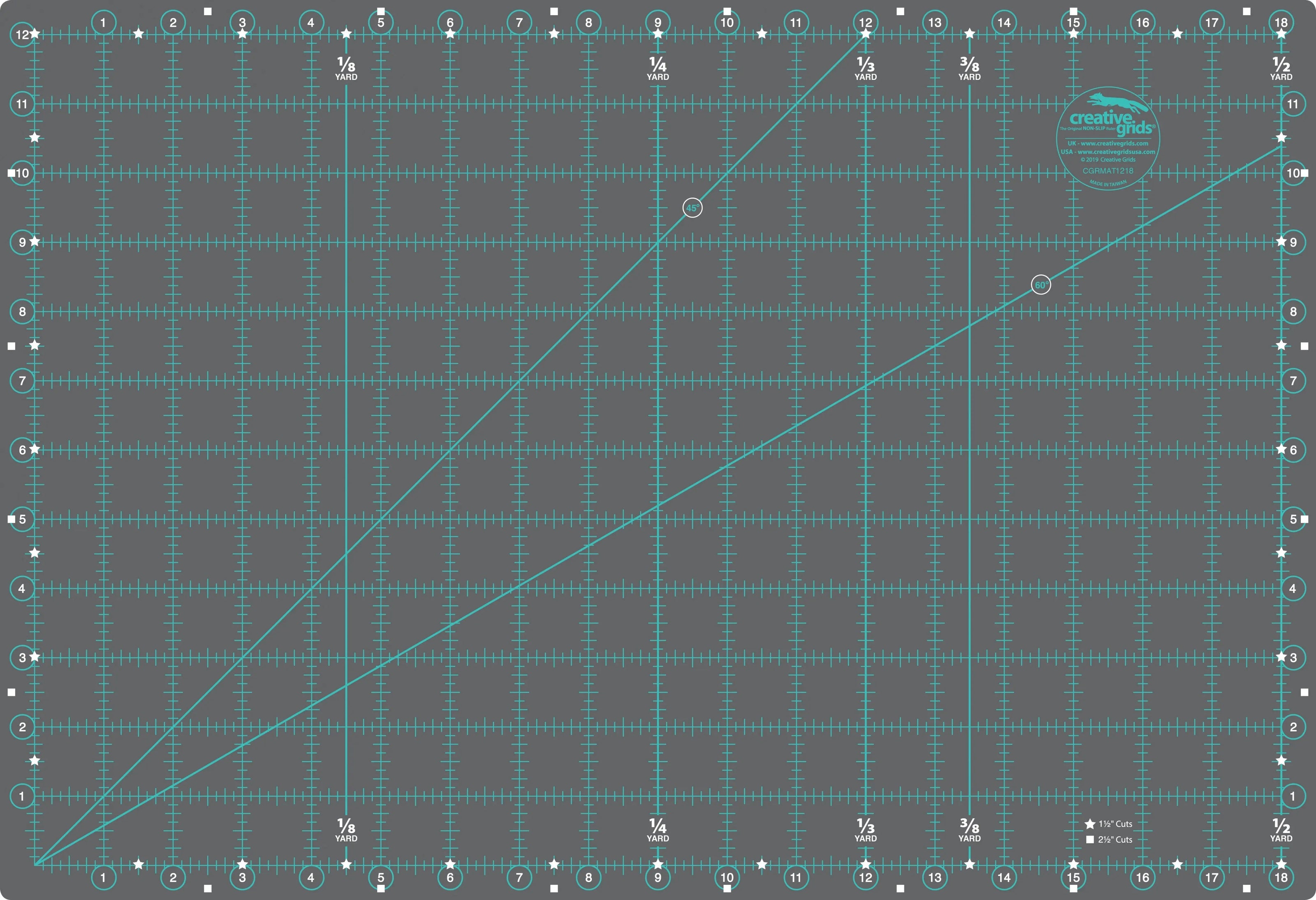 Creative Grids Self-Healing Double Sided Rotary Cutting Mat 12in x 18in
