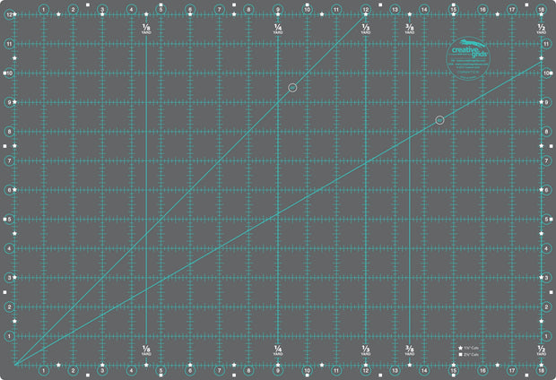 Creative Grids Self-Healing Double Sided Rotary Cutting Mat 12in x 18in