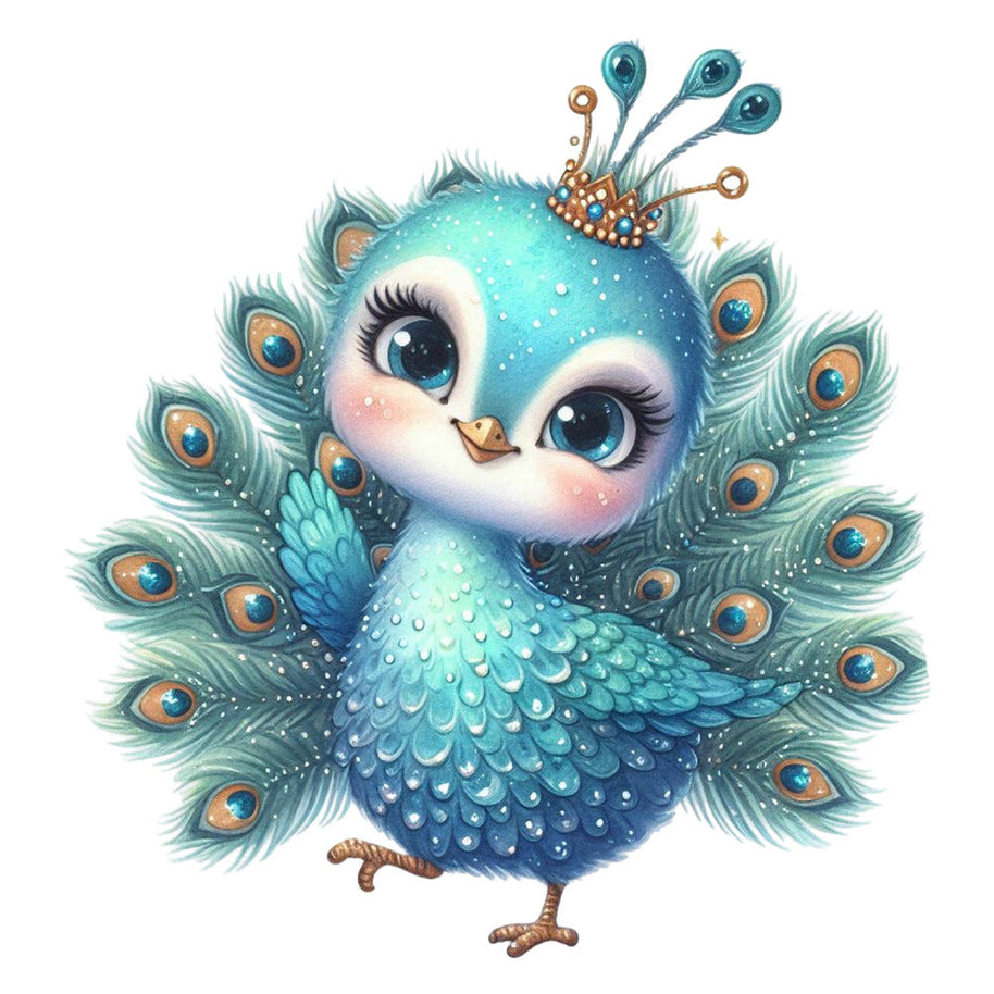 Cute Adorable Peacocks Fabric Panel 11