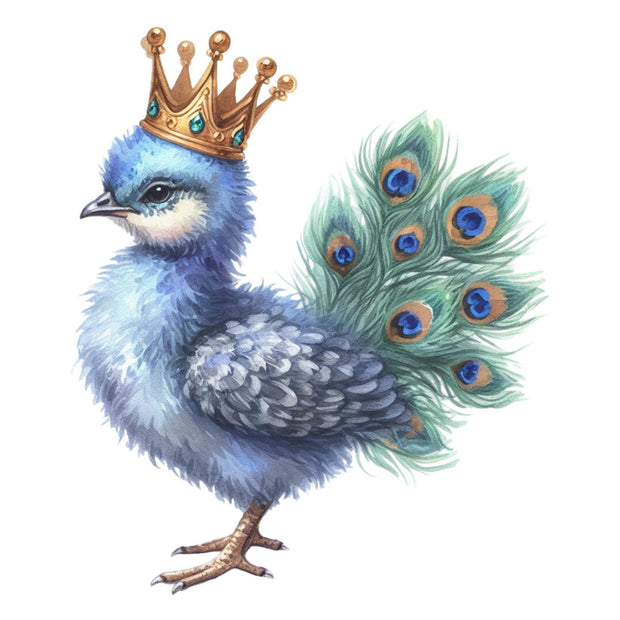 Cute Adorable Peacocks Fabric Panel 24