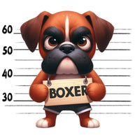 Doggie Mugshots Boxer Fabric Panel