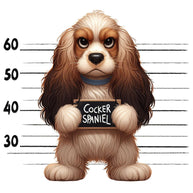 Doggie Mugshots Cocker Spaniel Fabric Panel