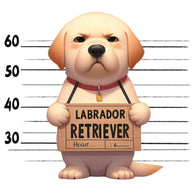 Doggie Mugshots Labrador Retriever Fabric Panel