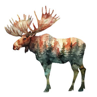 Double Exposure Woodland Animals Fabric Panel 9