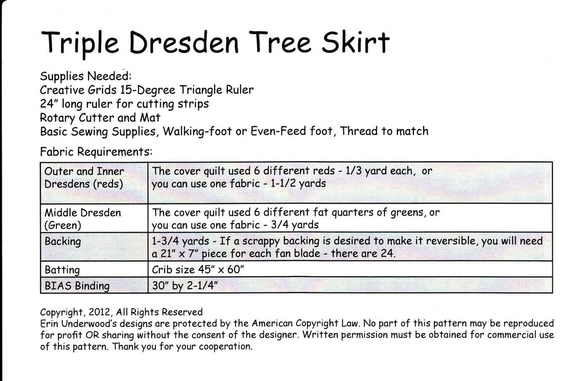 Triple Dresden Tree Skirt