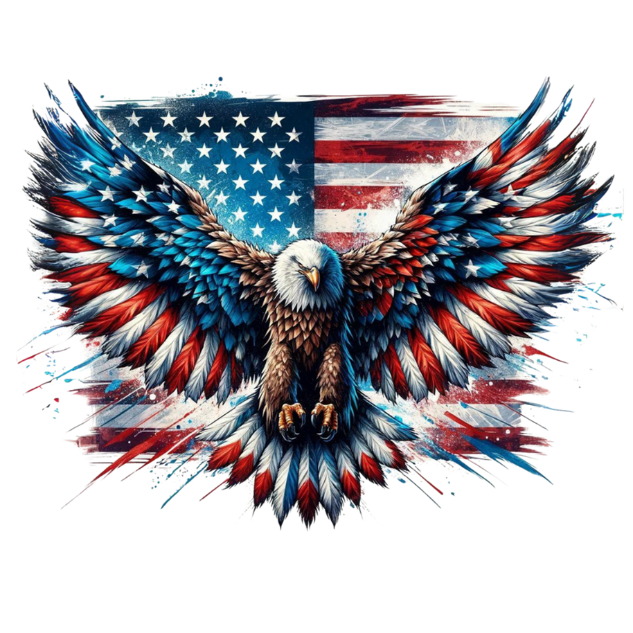 Eagle USA Flag Fabric Panel