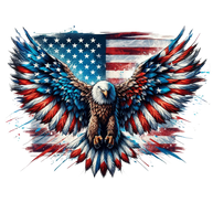 Eagle USA Flag Fabric Panel