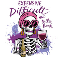 Expensive Difficult Talks Back Fabric Panel