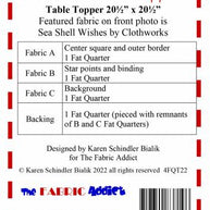 4 Fat Quarter Topper Pattern