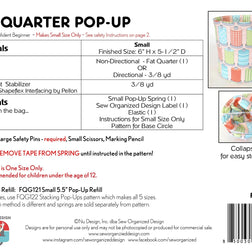 Fat Quarter Pop Up Pattern