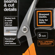 Fiskars RazorEdge 5in Fabric Tabletop Shears