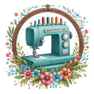 Floral Cute Sewing Machine Fabric Panel 10