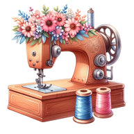 Floral Cute Sewing Machine Fabric Panel 20