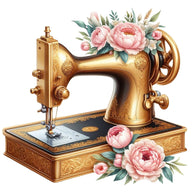 Floral Cute Sewing Machine Fabric Panel 23