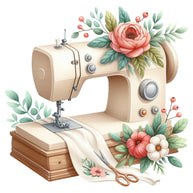 Floral Cute Sewing Machine Fabric Panel 6