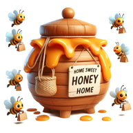 Funny Cartoon Bees Fabric Panel 15