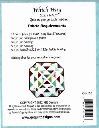 Which Way Quilt As You Go Table Runner