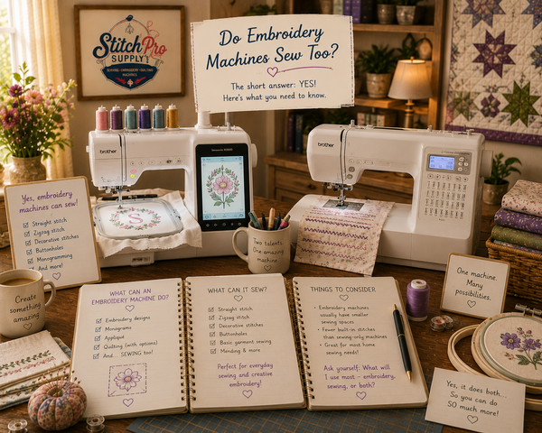 Do Embroidery Machines Sew Too?