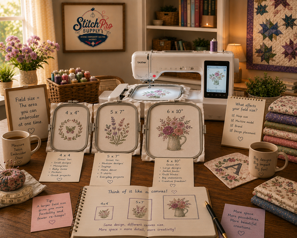 Understanding Embroidery Field Sizes: What Do 4x4, 5x7, and 6x10 Really Mean?