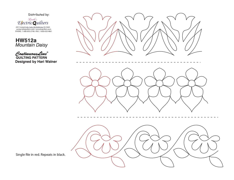 512 Floral 1 Pantograph by Hari Walner