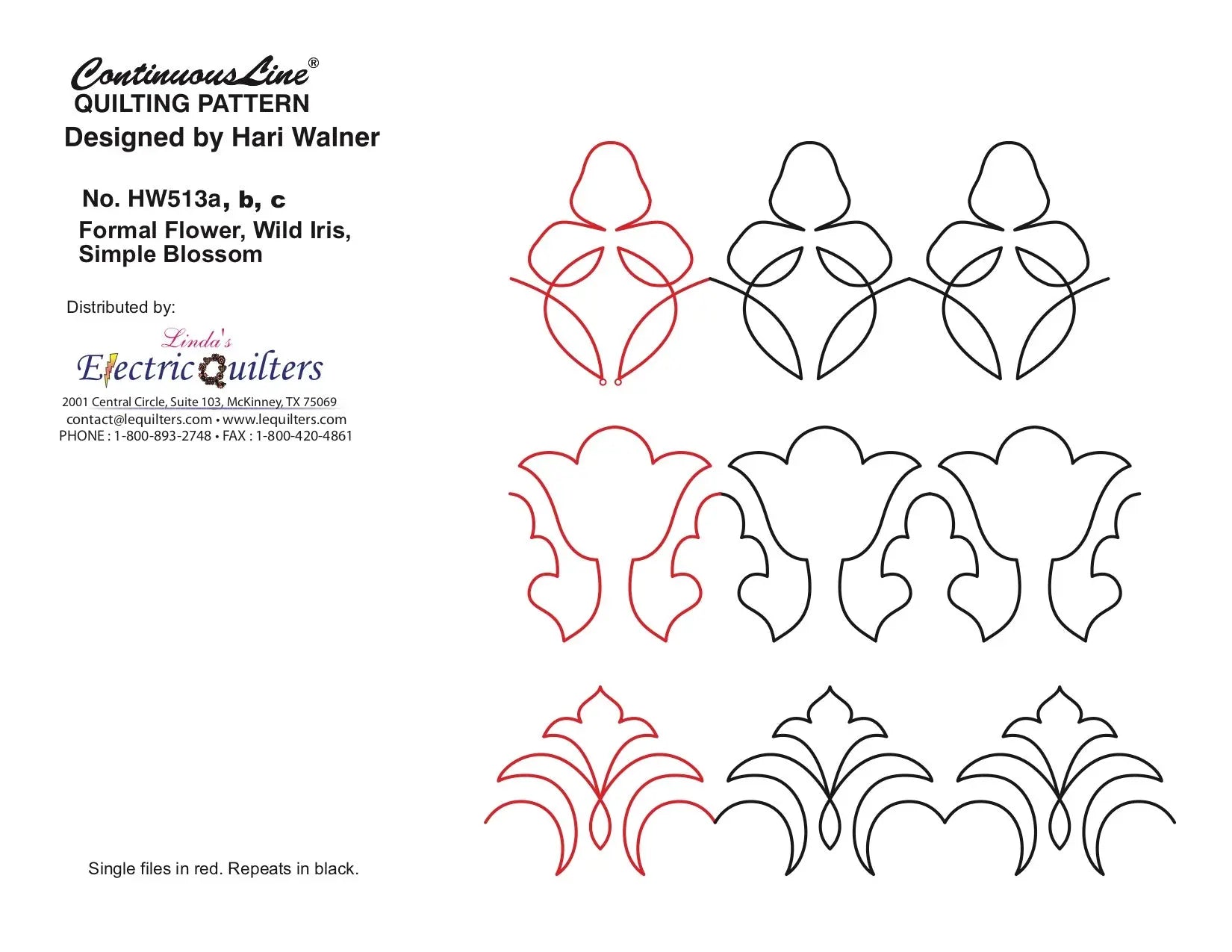 513 Floral 2 Pantograph by Hari Walner