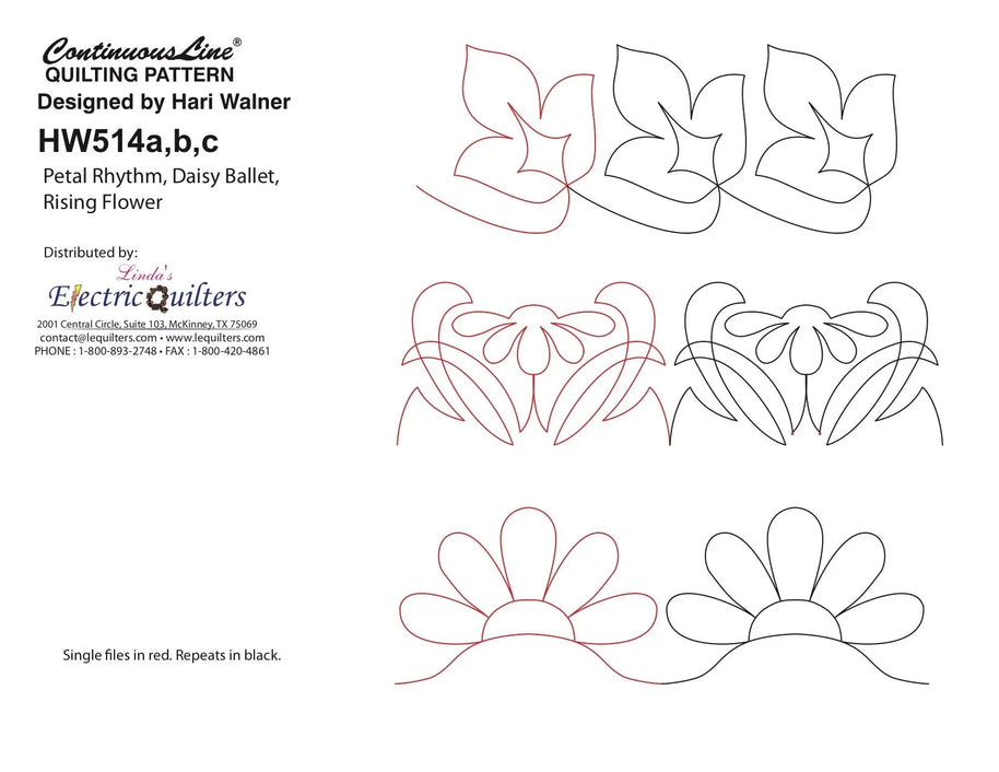 514 Floral 3 Pantograph by Hari Walner