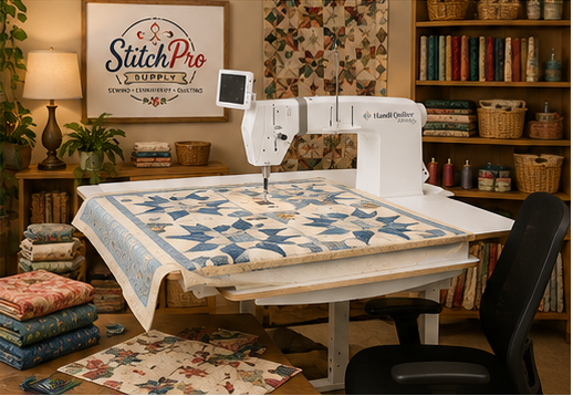Handi Quilter Amara Sit-Down Longarm Quilting Machine with Lift Table | Professional Precision Quilting System