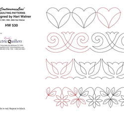 530 Hearts & Flowers Pantograph by Hari Walner