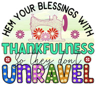 Hem Your Blessings Fabric Panel