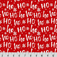Ho Ho Ho Cloud Cuddle Scarlet Fabric per yard