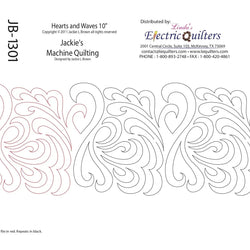 1301 Hearts And Waves Pantograph by Jackie Brown