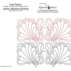 1318 Love Swans Pantograph by Jackie Brown