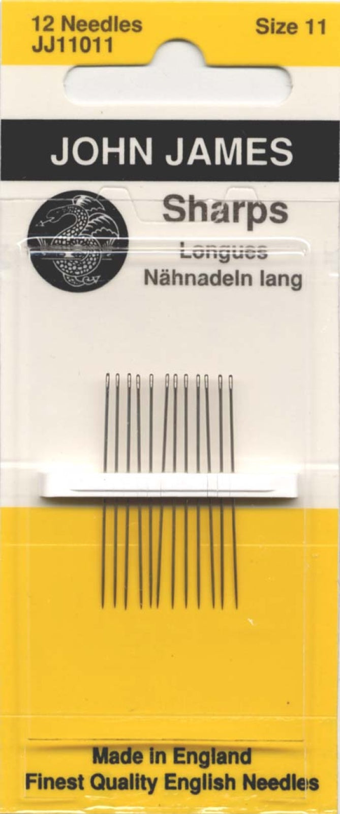 John James Sharps Needles Size 11 12ct